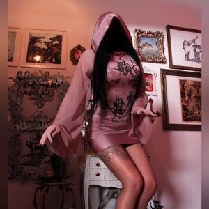 Toxic Vision Pink Hooded Easywear Dress